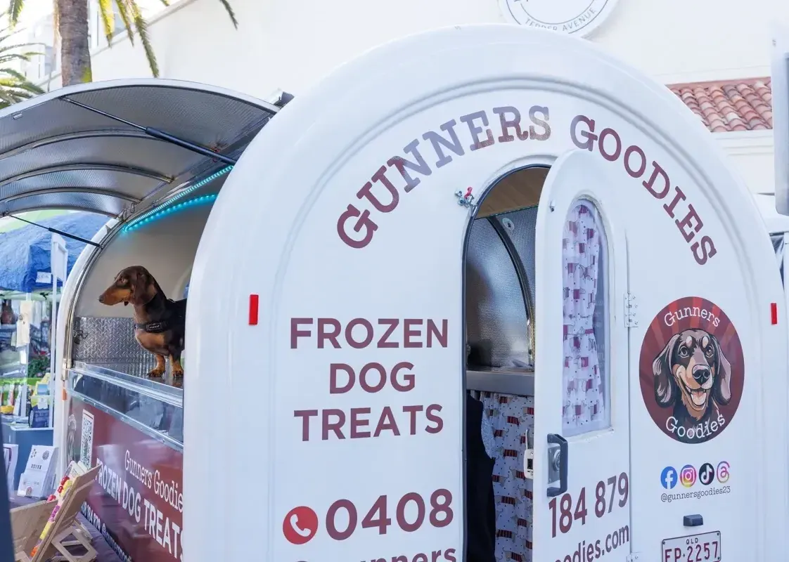 The Gunners Goodies frozen dog treats trailer