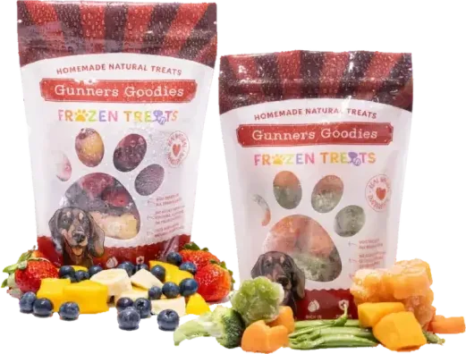 Gunners Goodies fruit and veggie treat bags