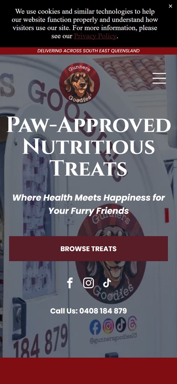 Current homepage on a phone