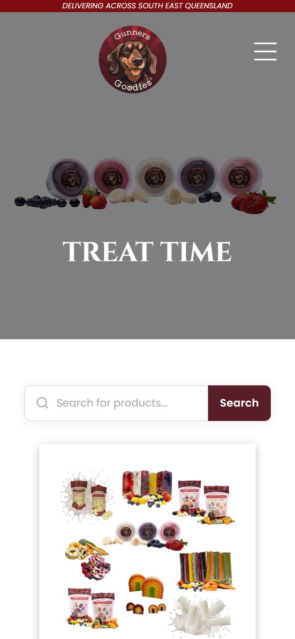 Current shop page on a phone